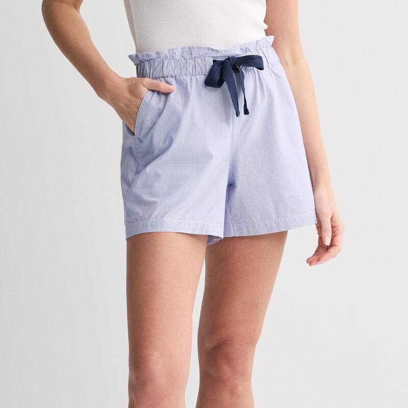ソノマ レディース ボトムス ハーフパンツ・ショーツ ショートパンツ Womenonoma Goods For Life Paperbag Tie-Waist Shorts Blue Thin Stripe ブルー