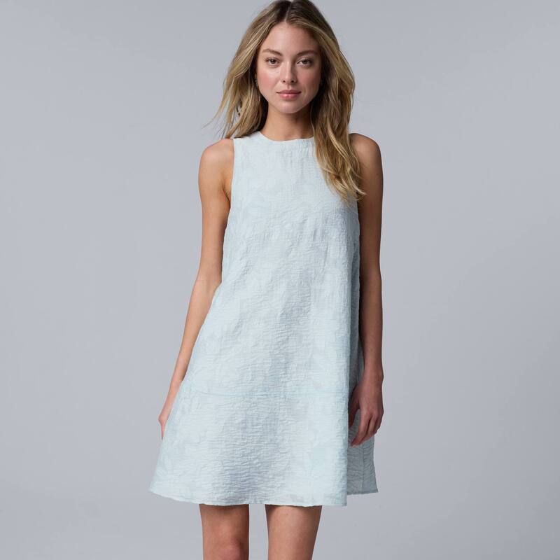 ヴェラウォン レディース トップス ワンピース A ライン Women'simply Vera Wang Jacquard A-Line Dress Ice Break｜ReVida 店