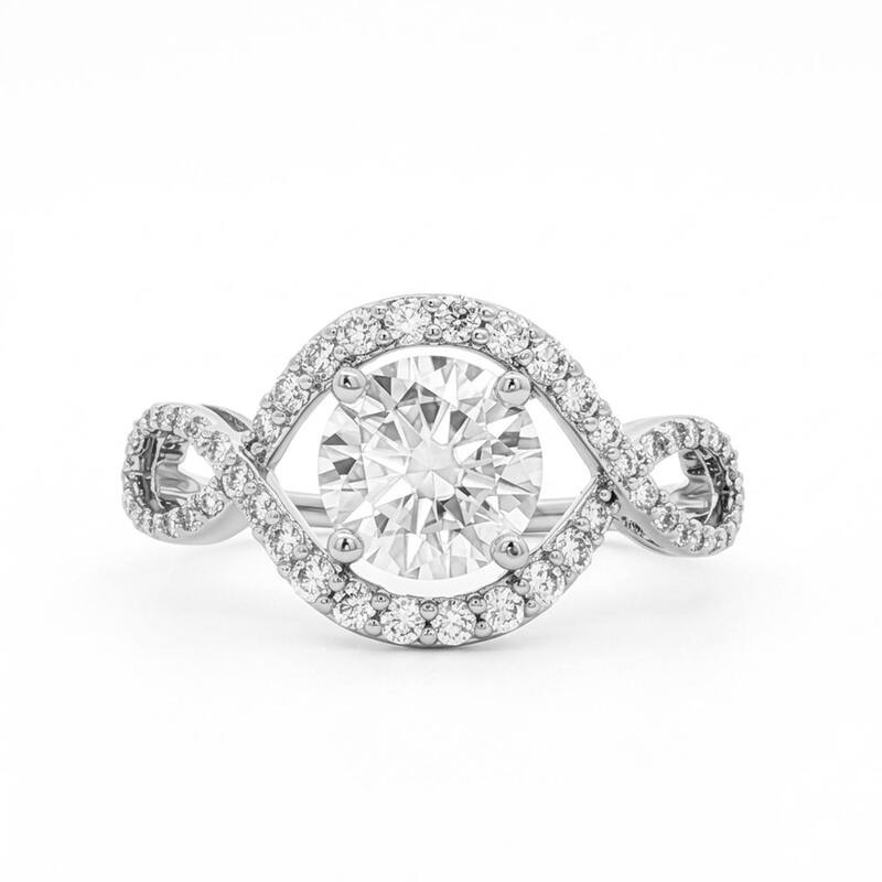 プリムローズ レディース アクセサリー リング PRIMROSE Fine Silver-Plated Lab-Created Moissanite Twist Ring Silver Tone シルバー｜ReVida 店