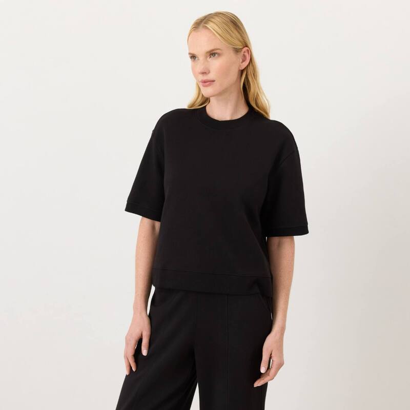 パクト レディース トップス プルオーバー 流汗 綿織物 Pact Organicotton Airplane Sweatshirtee Black 黒いこと
