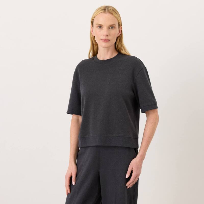 パクト レディース トップス プルオーバー 流汗 綿織物 Pact Organicotton Airplane Sweatshirtee Charcoal Heather 濃灰色