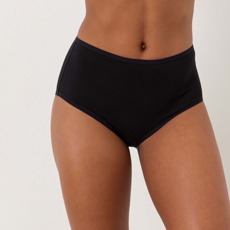 パクト レディース アンダー御召しもの ズボン下 綿織物 Pact Everyday High Rise Brief 5-Pack Made with Organicotton Black 黒いこと