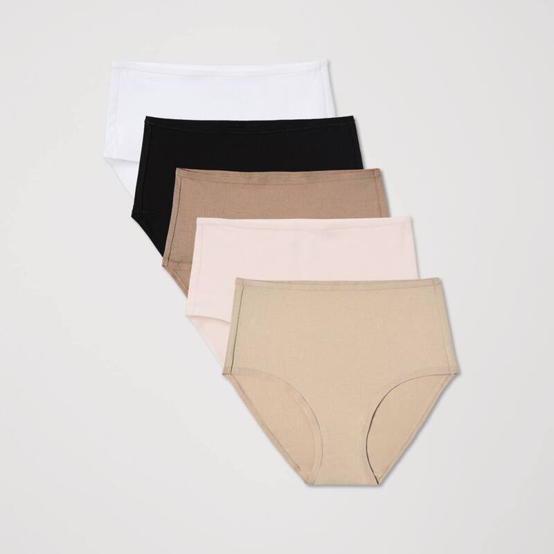 パクト レディース アンダー御召しもの ズボン下 綿織物 Pact Everyday High Rise Brief 5-Pack Made with Organicotton Coredit