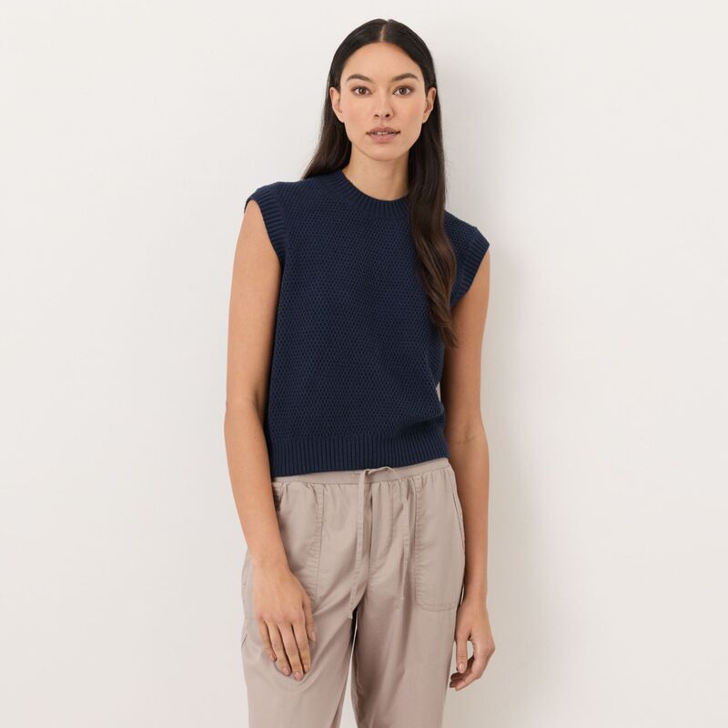 パクト レディース アウター 編み物・プルオーバー 綿織物 Pact Organicotton Shoreline Relaxed Shell Navy 米国海軍