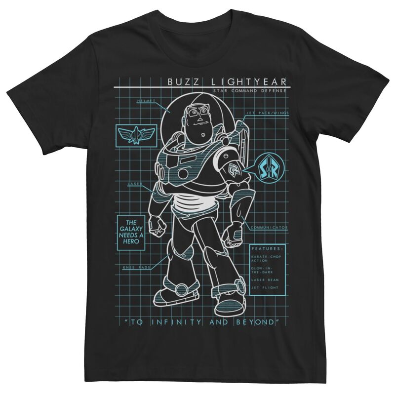 ディズニー ピクサー レディース トップス Tシャツ Disney / Pixar's Toy Story Buzz Lightyear Men's Tee Black ブラック｜ReVida 店
