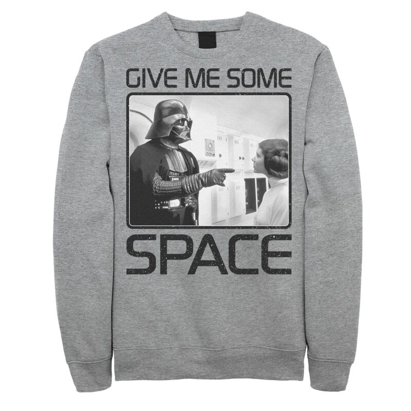 アニメ文字記号 レディース トップス プルオーバー フリース グラフィック Licensed Character Men\u0027star Wars Graphic Fleece Pullover Athletic Gray 薄墨色