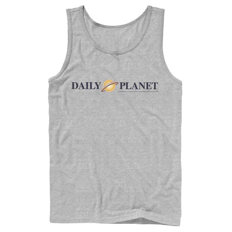 アニメキャラクター レディース トップス Tシャツ ロゴ グラフィック Licensed Character Men DComicsuperman Daily Planet Logo Graphic Tank Top Athletic Heather ヘザー