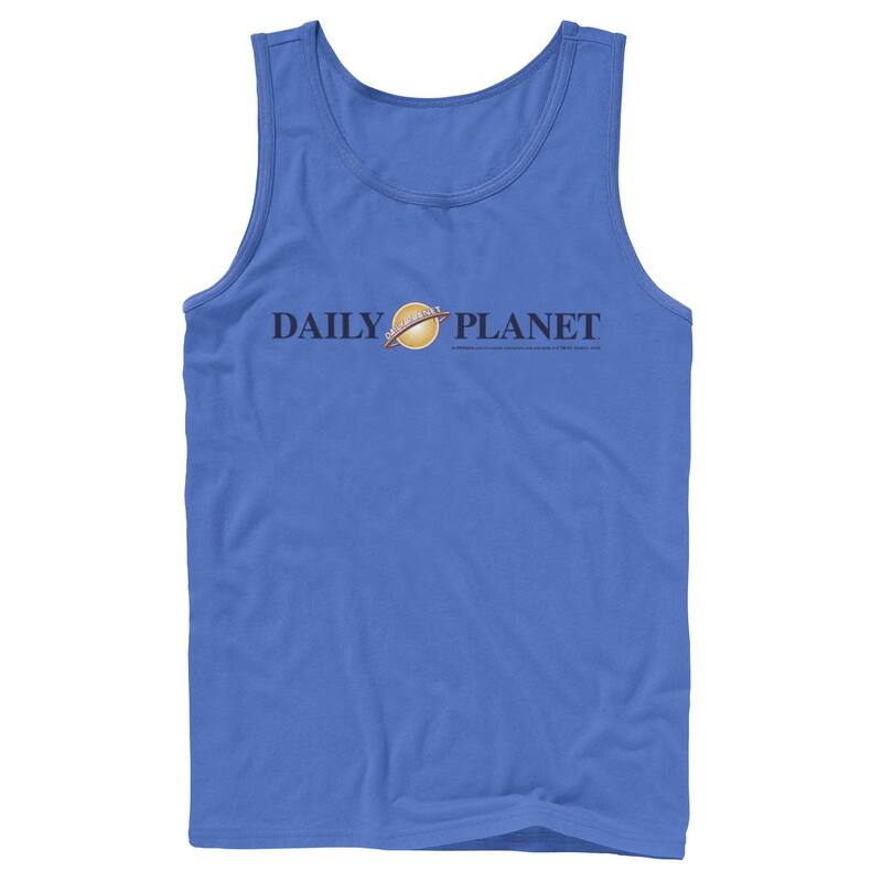 アニメキャラクター レディース トップス Tシャツ ロゴ グラフィック Licensed Character Men DComicsuperman Daily Planet Logo Graphic Tank Top Royal