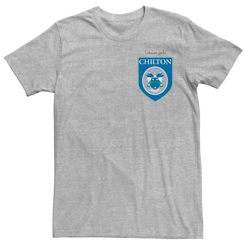 アニメキャラクター レディース トップス Tシャツ Licensed Character Men Gilmore Girls Chilton Academy Left Chest Badge Tee Athletic Heather ヘザー