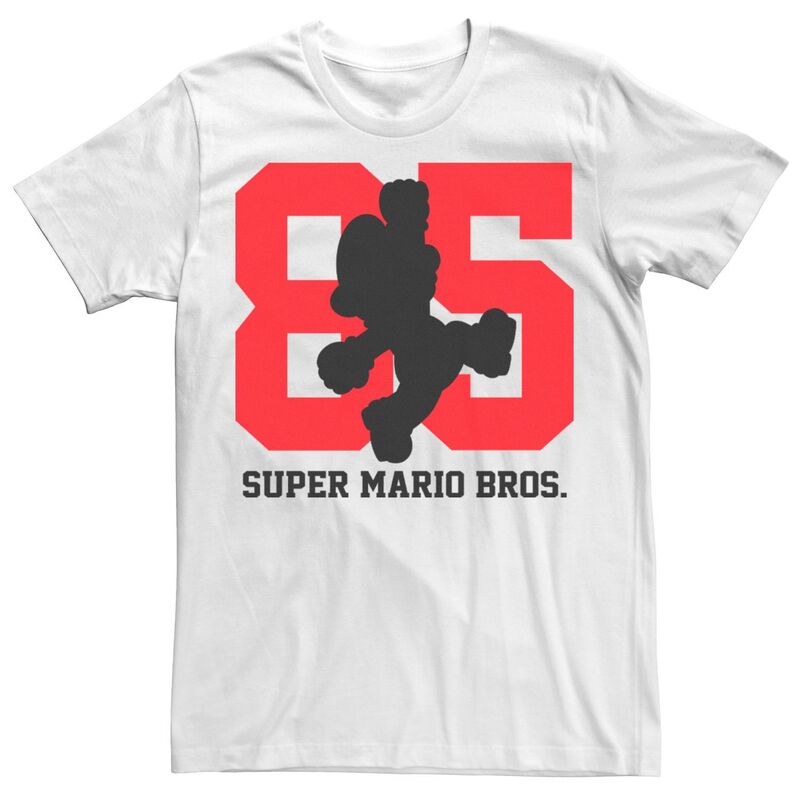 アニメキャラクター レディース トップス Tシャツ Licensed Character Menuper Mario Bros 85 Silhouettee White ホワイト