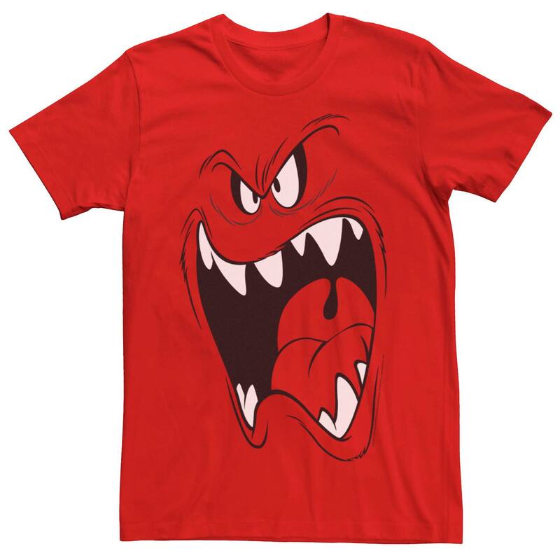 アニメキャラクター レディース トップス Tシャツ Licensed Character Men Looney Tunes Gossamer Face Tee Red レッド