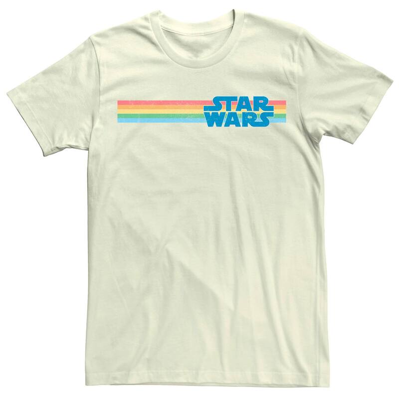 スター ウォーズ レディース トップス Tシャツ ロゴ Mentar Wars Multi Stripe Logo Tee Natural マルチカラー
