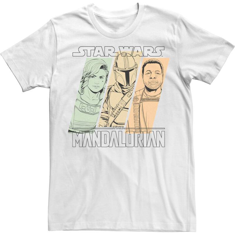 スター ウォーズ レディース トップス Tシャツ Mentar Wars The Mandalorian Mando Team Boxed Up Tee White ホワイト