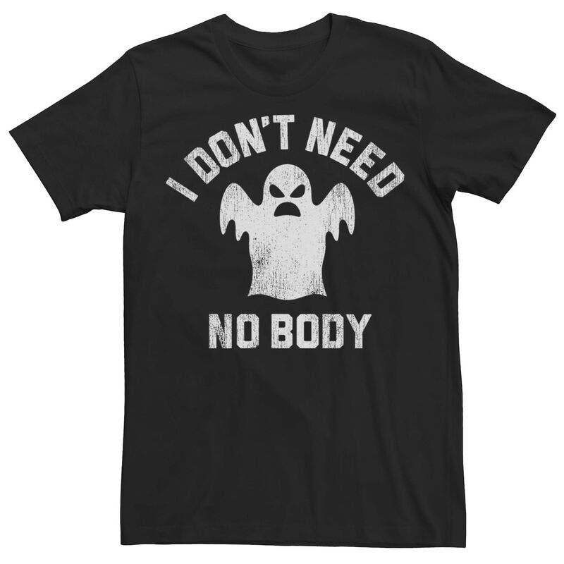 アニメキャラクター レディース トップス Tシャツ Licensed Character Mens I Dont Need No Body Ghost Halloween Tee Black ブラック