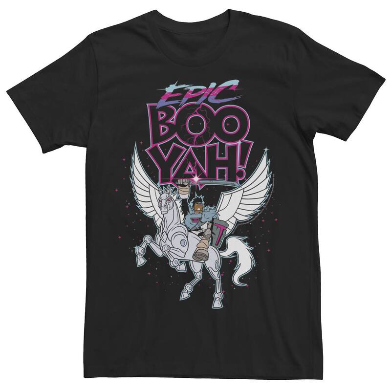 アニメキャラクター レディース トップス Tシャツ Licensed Character Men Teen Titans Cyborg Epic Boo-Yah! Action Portraitee Black ブラック