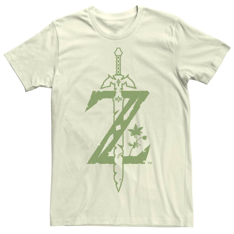 アニメキャラクター レディース トップス Tシャツ ロゴ Licensed Character Men Zelda Breath Of The Wild Z Logo Tee Natural
