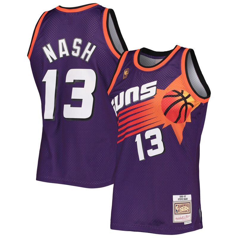 ミッチェル&ネス レディース トップス Tシャツ ジャージー Men's Mitchell & Nessteve Nash Purple Phoenix Suns 1996/97 Hardwood Classicswingman Jersey Phx Purple パープル｜ReVida 店