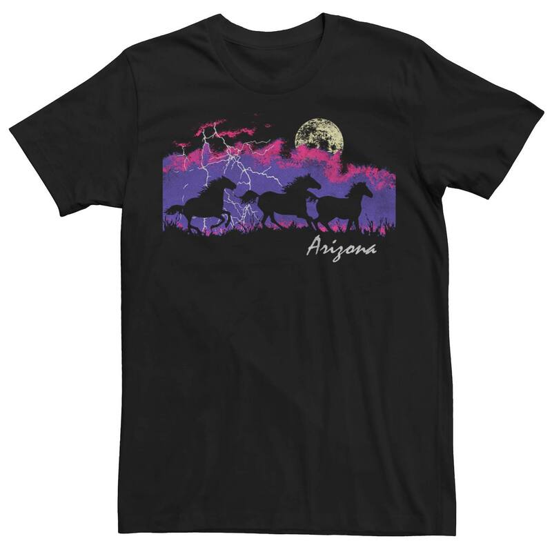 アニメキャラクター レディース トップス Tシャツ Licensed Character Men Arizona Wild Horses Tee Black ブラック