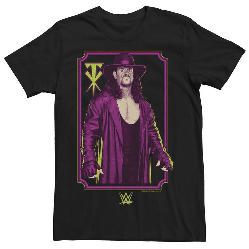 アニメキャラクター レディース トップス Tシャツ Licensed Character Men WWE The Undertaker Katana Poster Tee Black ブラック