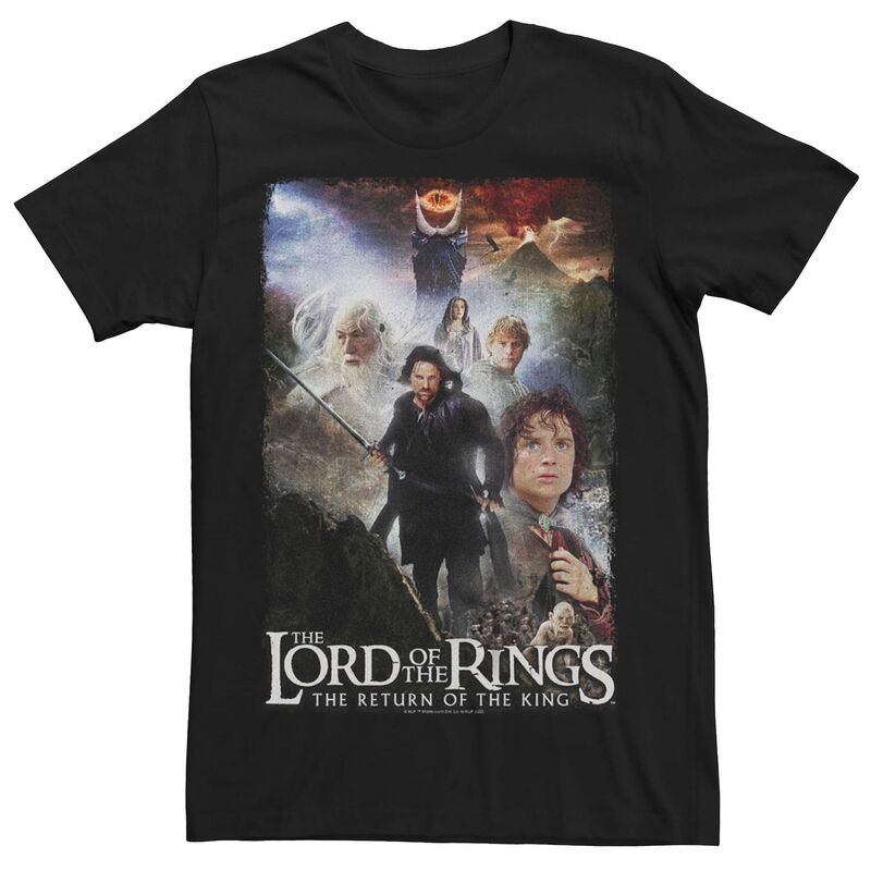 アニメキャラクター レディース トップス Tシャツ グラフィック Licensed Character Men The Lord Of The Rings The Return Of The King Poster Graphic Tee Black ブラック