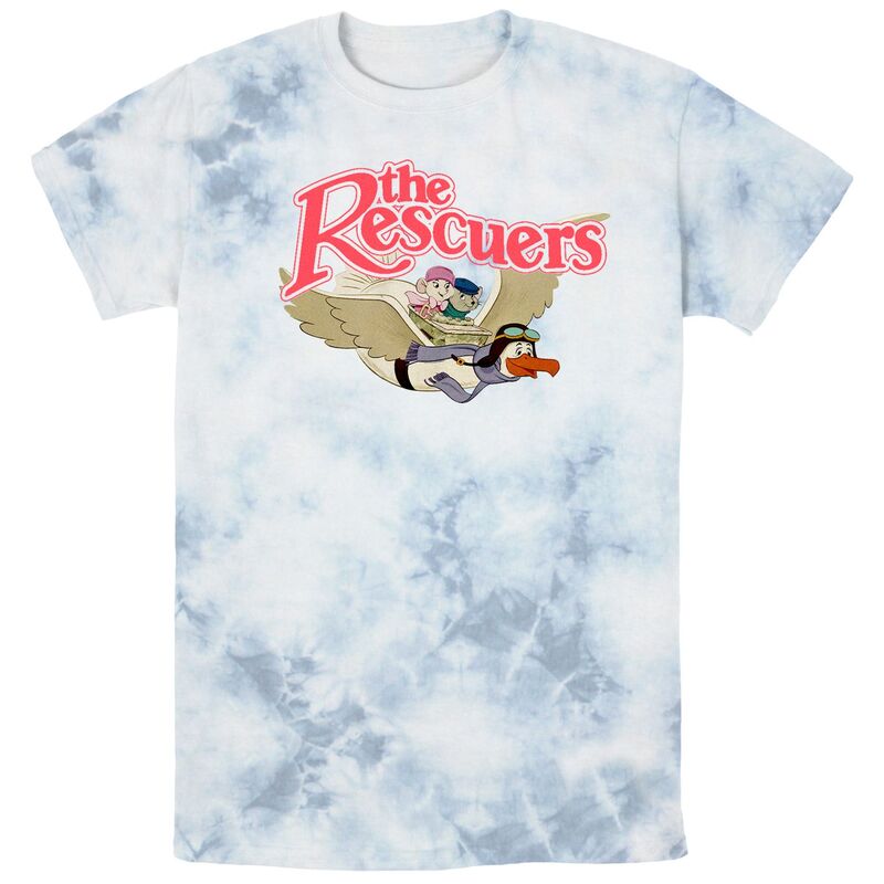 ディズニー レディース トップス Tシャツ ダウン グラフィック Disney's The Rescuer's Down Under Men's Orville Flight Bombard Wash Graphic Tee White Blue ホワイト|ReVida 店