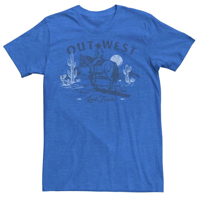 アンブランデッド レディース トップス Tシャツ グラフィック Unbranded Men Out West Lostraits Cowboy Desert Graphic Tee Royal Heather ヘザー