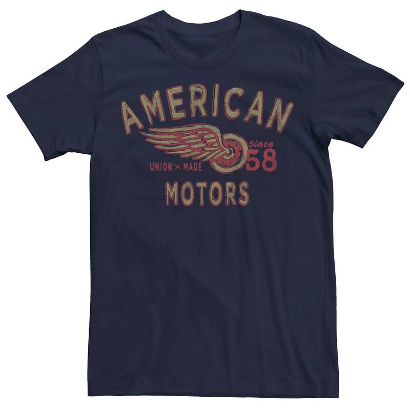 アンブランデッド レディース トップス Tシャツ グラフィック Unbranded Men American Motorsince 58 Graphic Tee Navy ネイビー