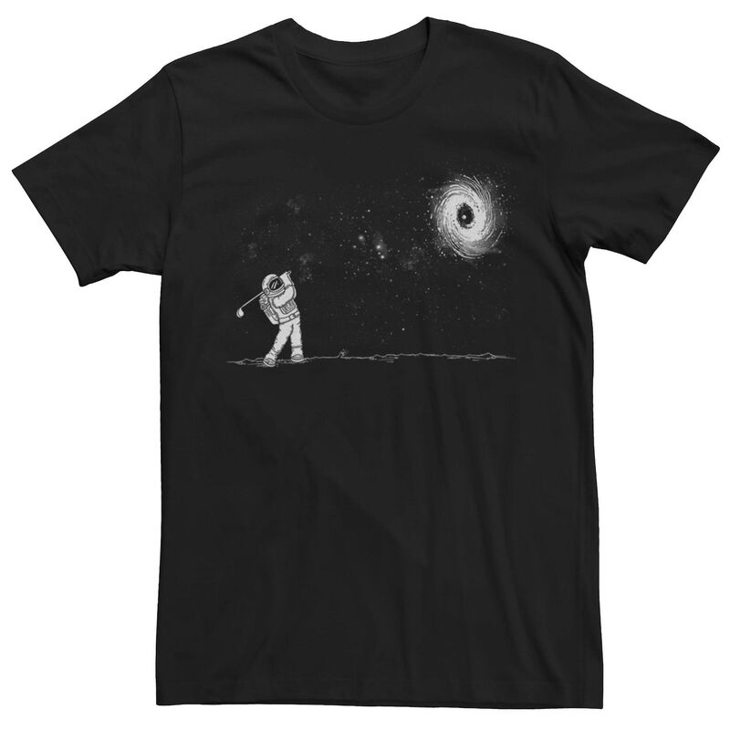 アニメキャラクター レディース トップス Tシャツ グラフィック Licensed Character Men Black Hole In One Astronaut Golfer Graphic Tee Black ブラック