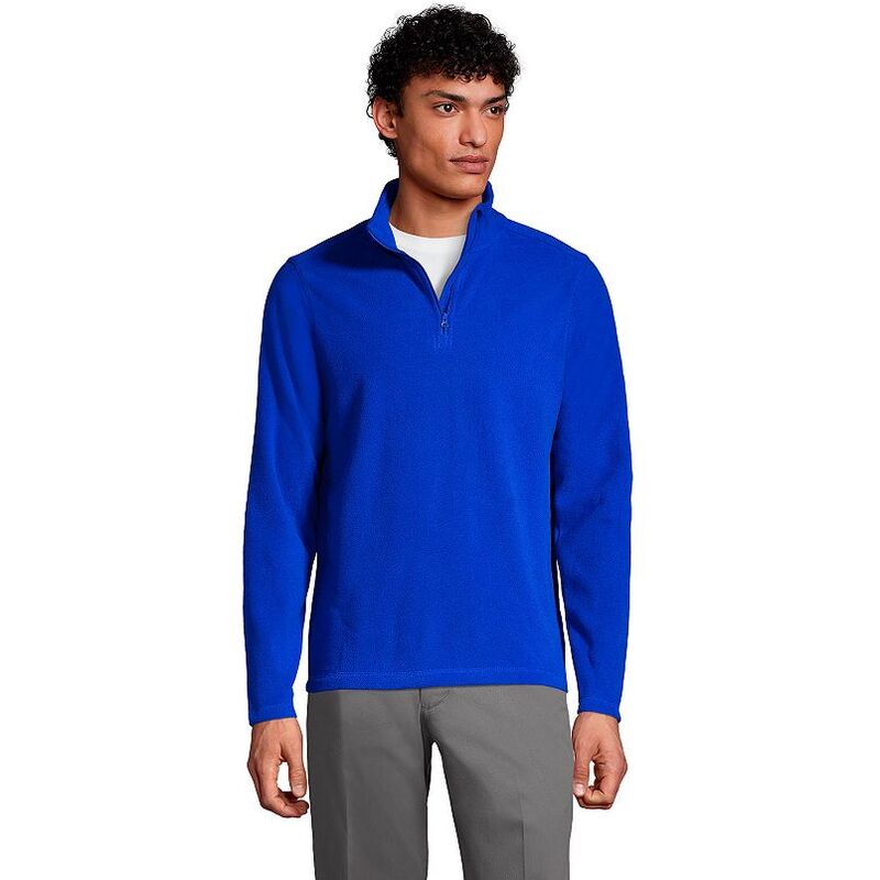 ランズエンド メンズ トップス Tシャツ ハーフジップ フリース Men's Lands' End Lightweight Fleece Quarter Zipullover Burgundy バーガンディ｜ReVida 店