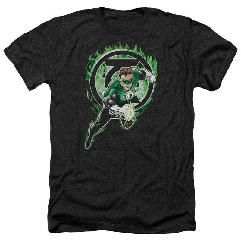 アニメ文字記号 レディース トップス ティーシャツ Licensed Character Green Lantern Space Cop Adult Heather T-shirt Black 黒いこと レディースファッション-Tシャツ・カットソー-トップス