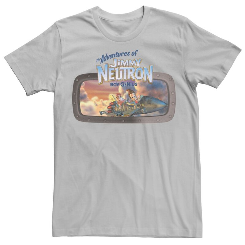 アニメキャラクター レディース トップス Tシャツ ロゴ Licensed Character Men's Jimmy Neutron Logo Tee Silver シルバー｜ReVida 店