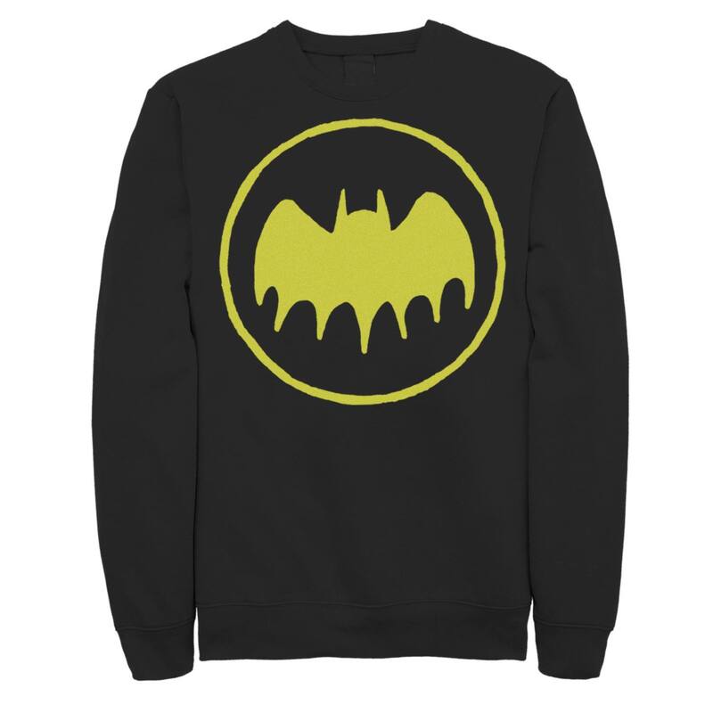 アニメ文字記号 レディース トップス ティーシャツ 流汗 ロゴタイプ Licensed Character Men\u0027s DComics Batman Gadgets Classic Logo Ringer Sweatshirt Black 黒いこと レディースファッション-トップス-Tシャツ・カットソー