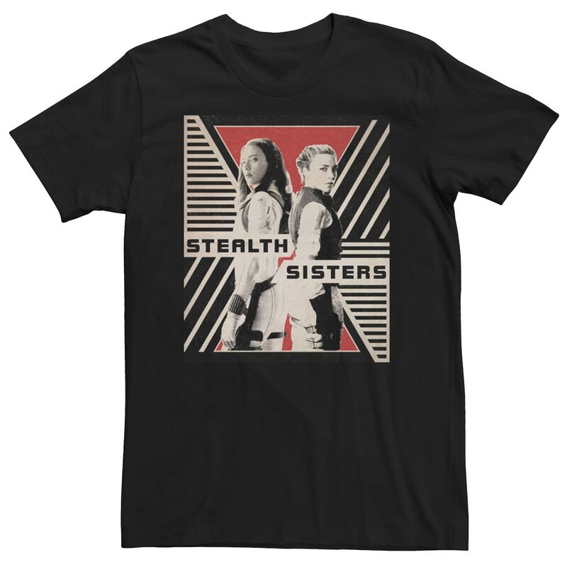 アニメキャラクター レディース トップス Tシャツ Licensed Character Men Marvel Black Widow Stealth Sisters Poster Tee Black ブラック