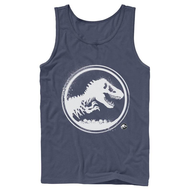 アニメキャラクター レディース トップス Tシャツ ロゴ Licensed Character Men Jurassic World: Fallen Kingdom Paint Splatter Logo Tank Top Navy ネイビー