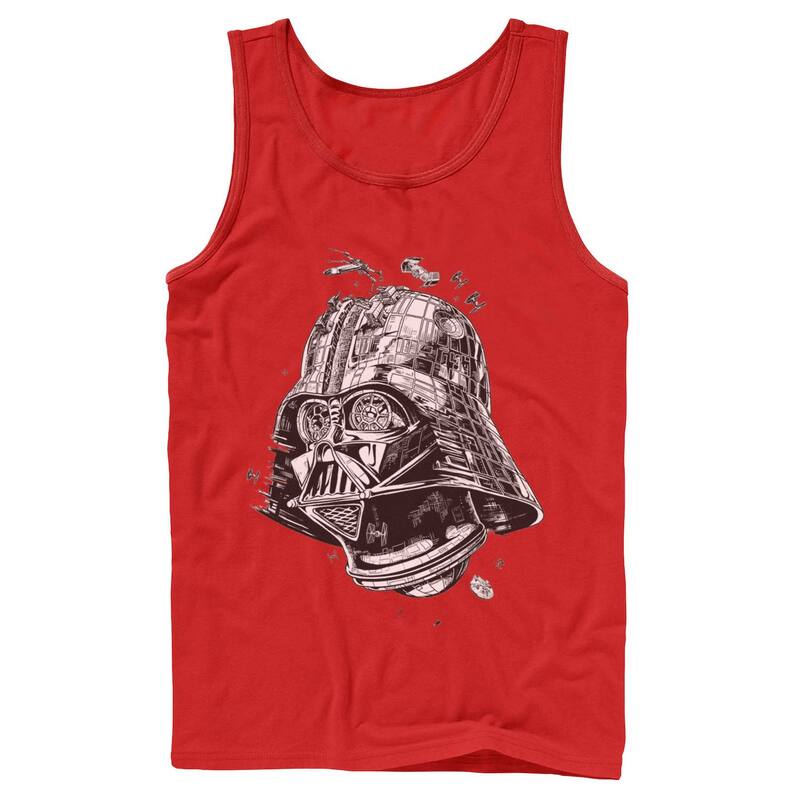 スター ウォーズ レディース トップス Tシャツ Mentar Wars Darth Vader Death Star Tank Top Red レッド