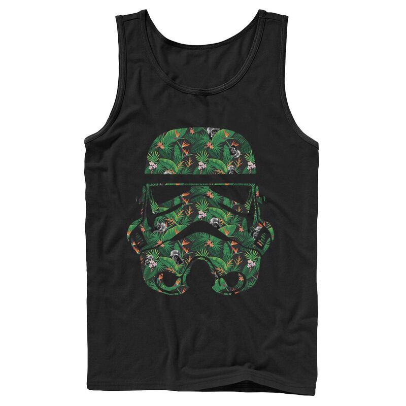 スター ウォーズ レディース トップス Tシャツ フラワー柄 フラワー Mentar Warstormtrooper Tropical Helmet Floral Fill Tank Top Black ブラック