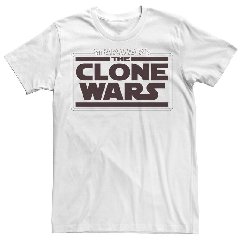 スター ウォーズ レディース トップス Tシャツ ロゴ Mentar Wars: The Clone Wars Logo Stack Tee White ホワイト