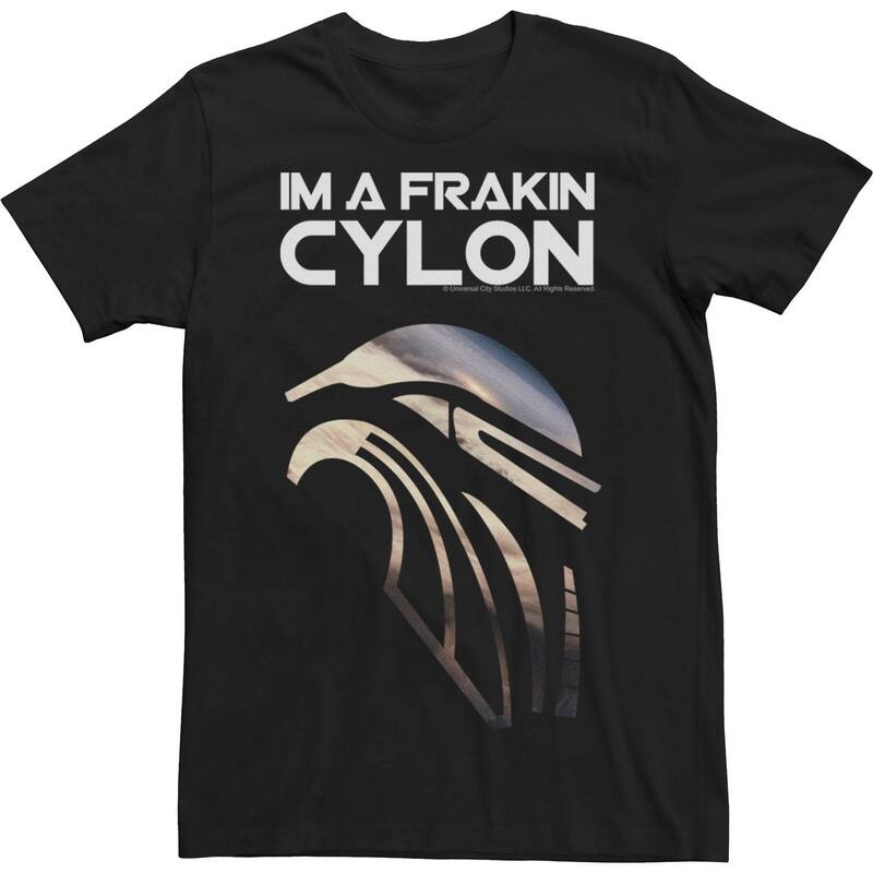 アニメキャラクター レディース トップス Tシャツ Licensed Character Men Battlestar Galactica Im A Frakin Cylon Tee Black ブラック