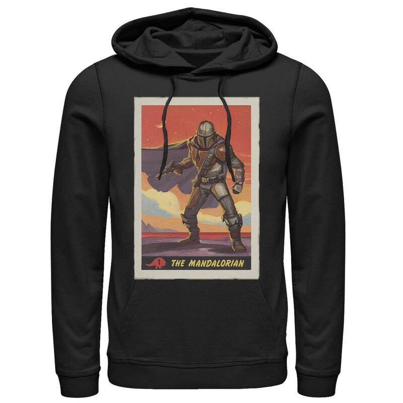 はやりっ子 ウォーズ レディース トップス プルオーバー パーカー Men\u0027star Wars: The Mandalorian Trading Card Hoodie Black 黒いこと