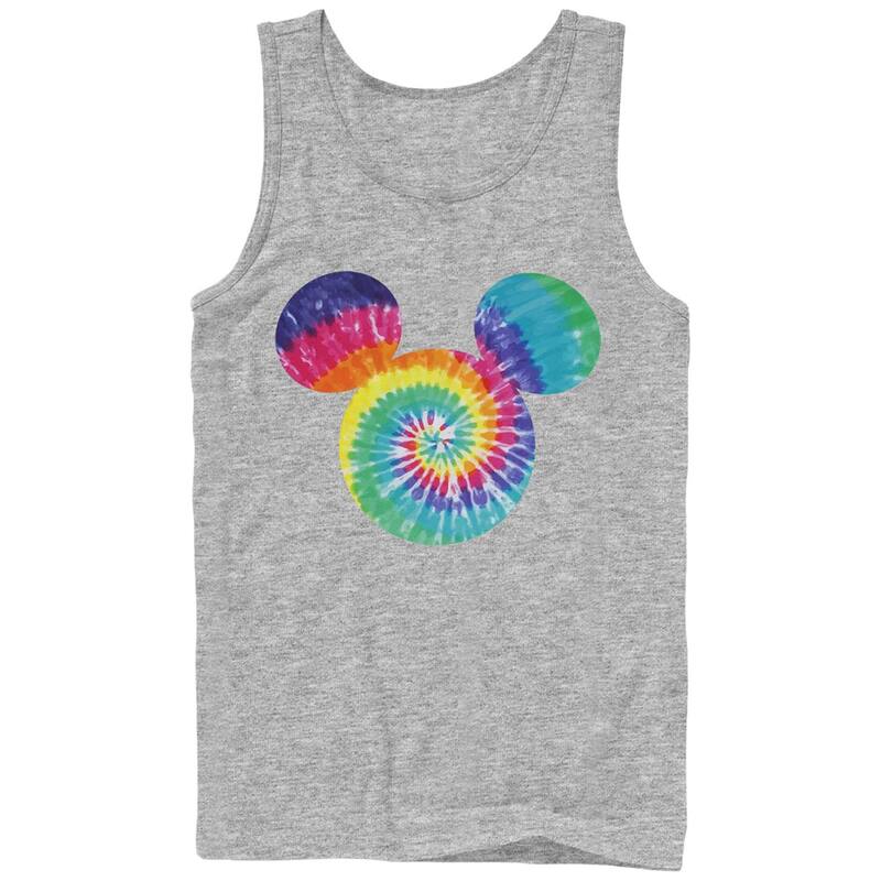 ディズニー レディース トップス Tシャツ Disney Mickey And Friends Mickey Men Tie-Dye Fill Tank Top Athletic Heather ヘザー