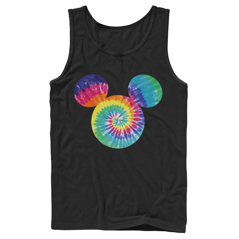 ディズニー レディース トップス Tシャツ Disney Mickey And Friends Mickey Men Tie-Dye Fill Tank Top Black ブラック