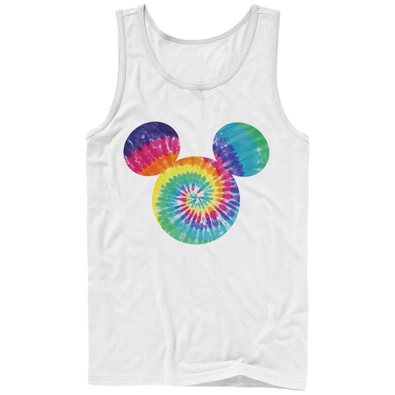 ディズニー レディース トップス Tシャツ Disney Mickey And Friends Mickey Men Tie-Dye Fill Tank Top White ホワイト