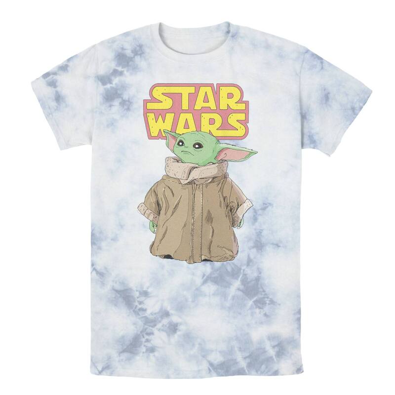 アニメキャラクター レディース トップス Tシャツ ロゴ Licensed Character Men'star Wars The Mandalorian The Child Cute Stare Logo Tee White Blue ホワイト|ReVida 店