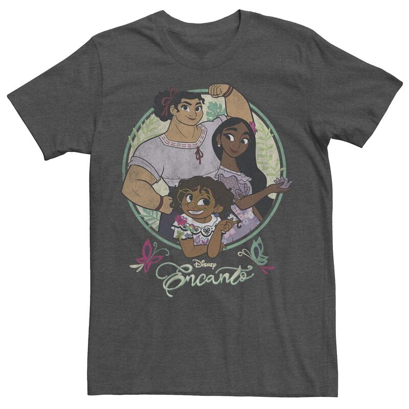 ディズニー レディース トップス Tシャツ Disney Encanto Menister Trio Circle Portraitee Charcoal Heather チャコール