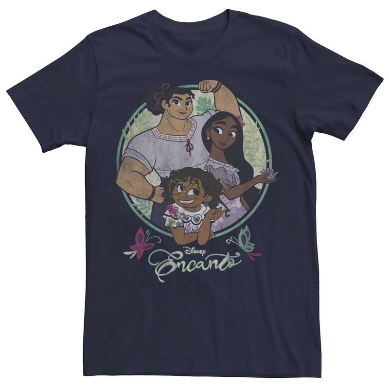 ディズニー レディース トップス Tシャツ Disney Encanto Menister Trio Circle Portraitee Navy ネイビー