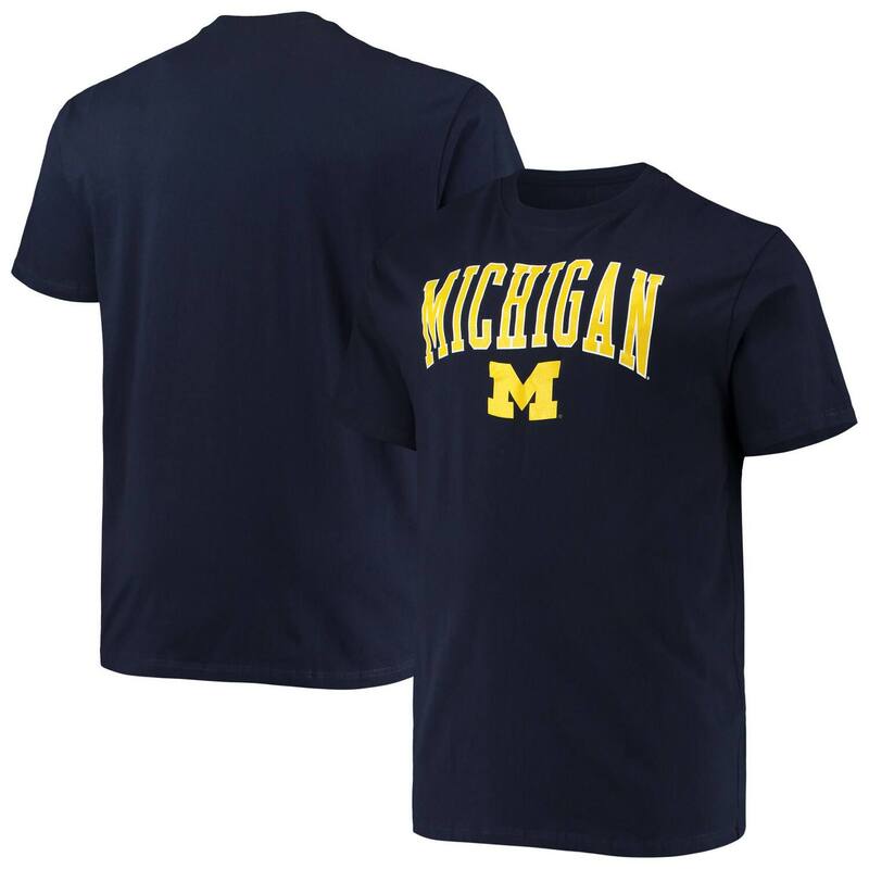 はやりっ児 レディース トップス ティーシャツ トール Men\u0027s Championavy Michigan Wolverines Big \u0026 Tall Arch Over Wordmark T-Shirt Mic Navy 米国海軍 トップス-Tシャツ・カットソー