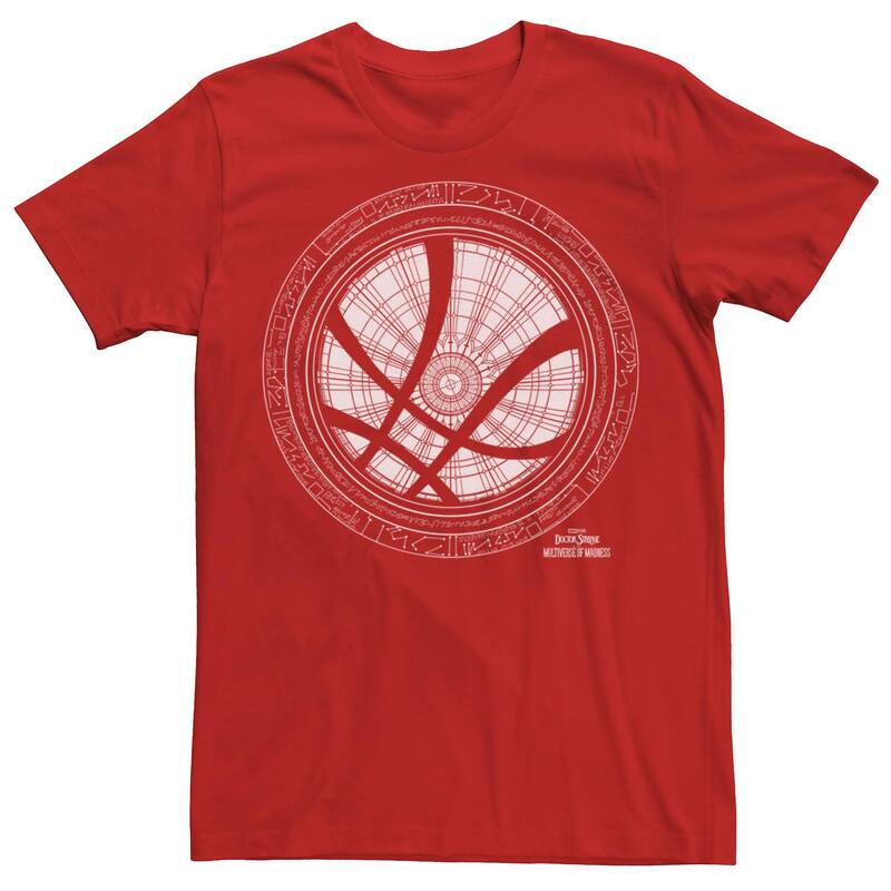アニメキャラクター レディース トップス Tシャツ LICENSED CHARACTER Men Marvel Doctor Strange Movie 2 Sanctum Sanctorum White Icon Tee Red レッド