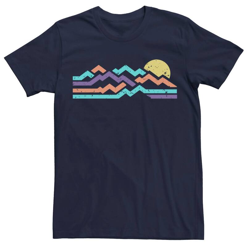 アンブランデッド レディース トップス Tシャツ Unbranded Men Multicolored Mountain Range Tee Navy ネイビー