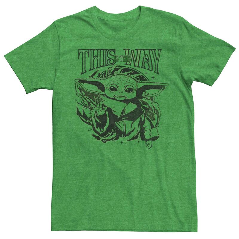 アニメキャラクター レディース トップス Tシャツ LICENSED CHARACTER Men The Mandalorian Grogu This The Way Tee Kelly Heather ヘザー