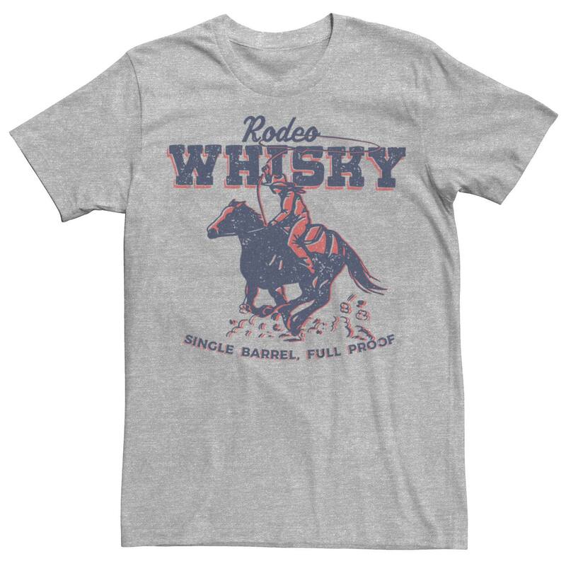 アンブランデッド レディース トップス Tシャツ グラフィック Unbranded Men Rodeo Whisky Single Barrel Full Proof Cowboy Graphic Tee Athletic Heather ヘザー